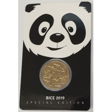 AUSTRALIA 2019 . ONE 1 DOLLAR COIN . BEIJING WITH PRIVY OF THE PANDA